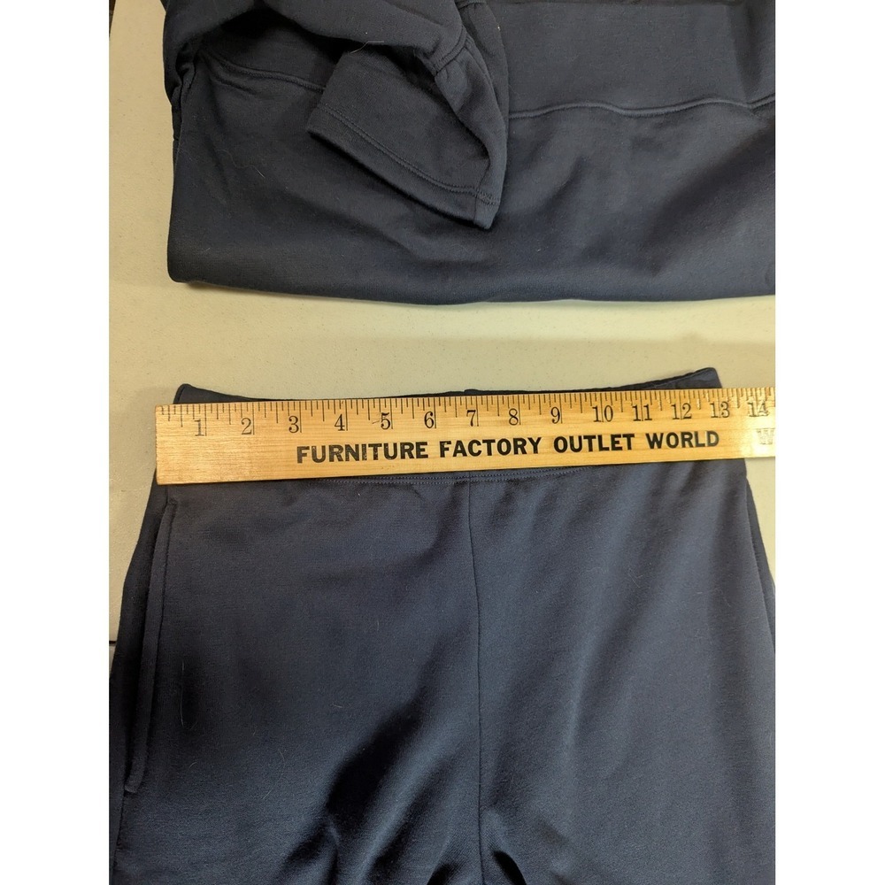 Hammacher Schlemmer European Comfort Lounge Set Navy Blue Portuguese Cotton S - Picture 8 of 16